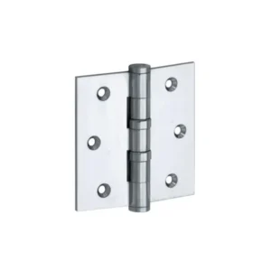 Mi Satori Kogellagerscharnier 76x76mm, Platte knop, met rechte hoeken, Chroom-glans