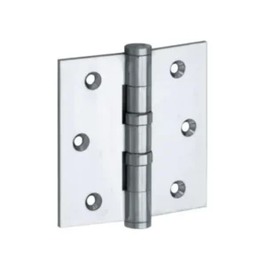 Mi Satori Kogellagerscharnier 89x89mm, Platte knop, met rechte hoeken, Chroom-glans