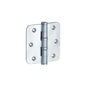 Mi Satori Kogellagerscharnier 76x76mm, Platte knop, met ronde hoeken, Chroommat