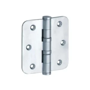 Mi Satori Kogellagerscharnier 89x89mm, Platte knop, met ronde hoeken, Chroommat
