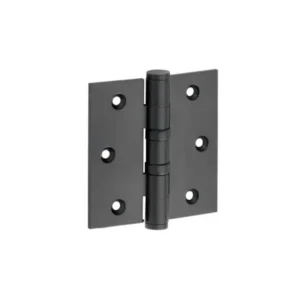 Mi Satori Kogellagerscharnier 76x76mm, Platte knop, met  rechte hoeken, Zwart-mat