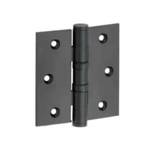 Mi Satori Kogellagerscharnier 89x89mm, Platte knop, met rechte hoeken, Zwart-mat
