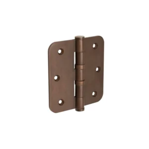 Mi Satori Kogellagerscharnier 76x76mm, Platte knop, met ronde hoeken, Brons-antiek