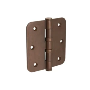 Mi Satori Kogellagerscharnier 89x89mm, Platte knop, met ronde hoeken, Brons-antiek