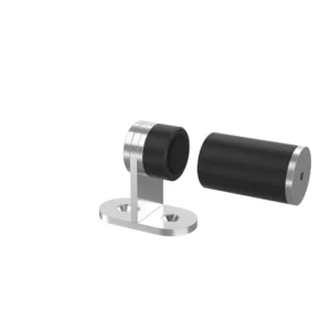 JNF magnetische deurvastzetter/buffer 80mm, vloer bevestiging, RVS-geborsteld